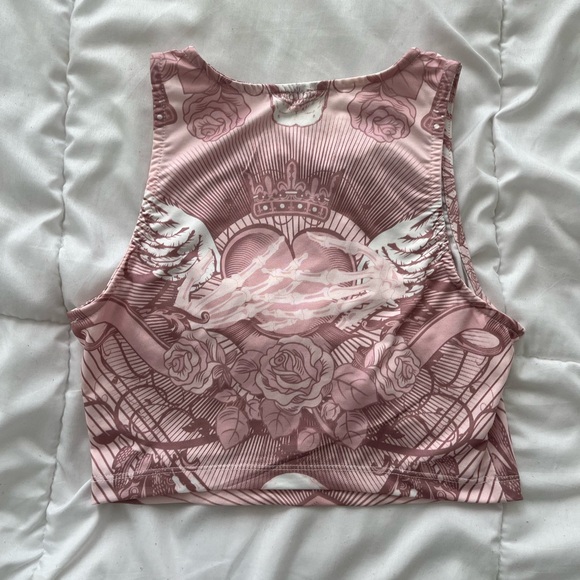 Y2K cropped skull tank, size small - Picture 2 of 2